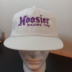 Midwest Hoosier Racing White with Purple Embroidery Snapback Trucker Hat. 90's